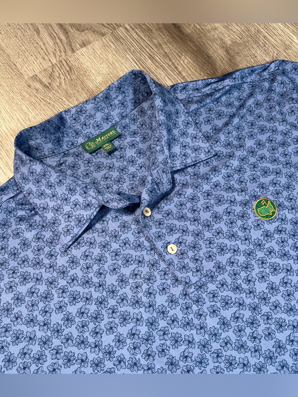 Berckmans Place 1934 MASTERS Polo Shirt Mens XXL Blue Performance Golf Floral
